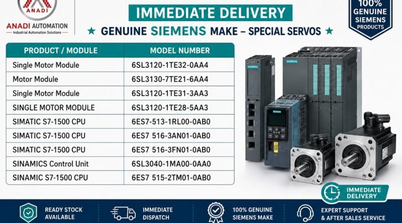 Siemens Automation Hardware Sourcing and Breakdown Support for Industrial Machines