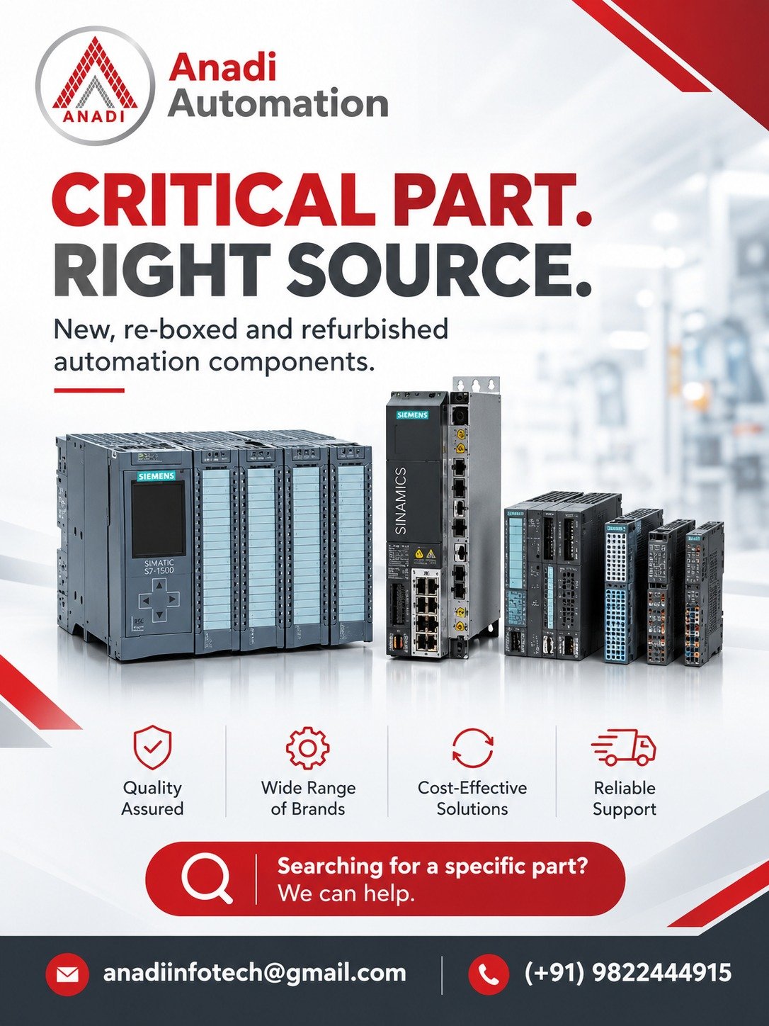 Find Cost-Effective Industrial Automation Components with Anadi Automation